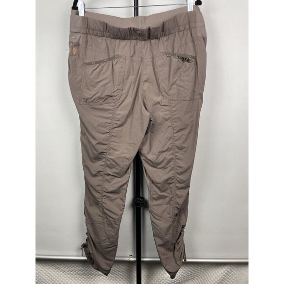 Indygena Nakato Crop Capri Taupe Brown Hiking Outdoor Athletic Pull On Pants XL - Picture 3 of 9